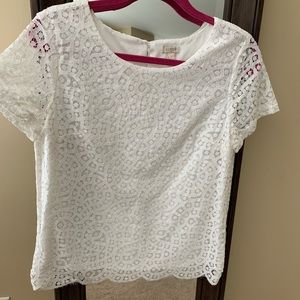 ⭐️MOVING SALE! ⭐️ J Crew White Lace Top